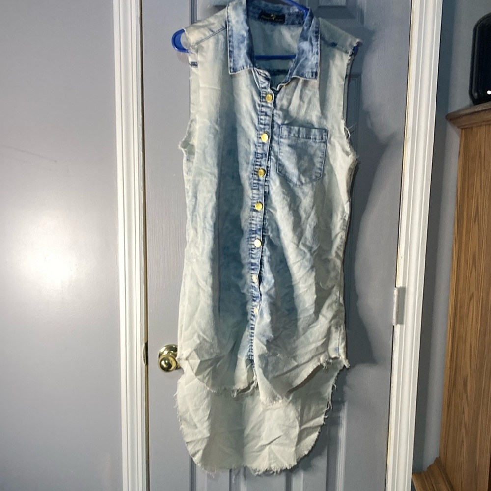 Women jean shirt dress new